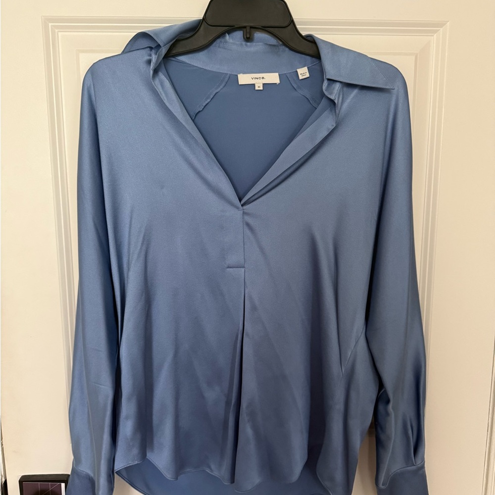 Vince Gray Long Sleeve Button Down Shirt